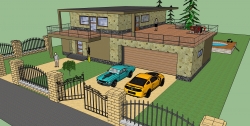 Ukázka návrhu stavby v SketchUp Pro 2015